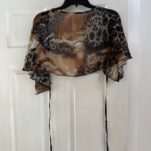 Leopard print ballet wrap skirt size small